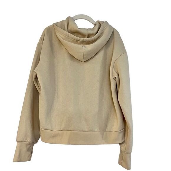 Bebe Sport Cream Hoodie Rainbow Sequins Size Large - Picture 2 of 11